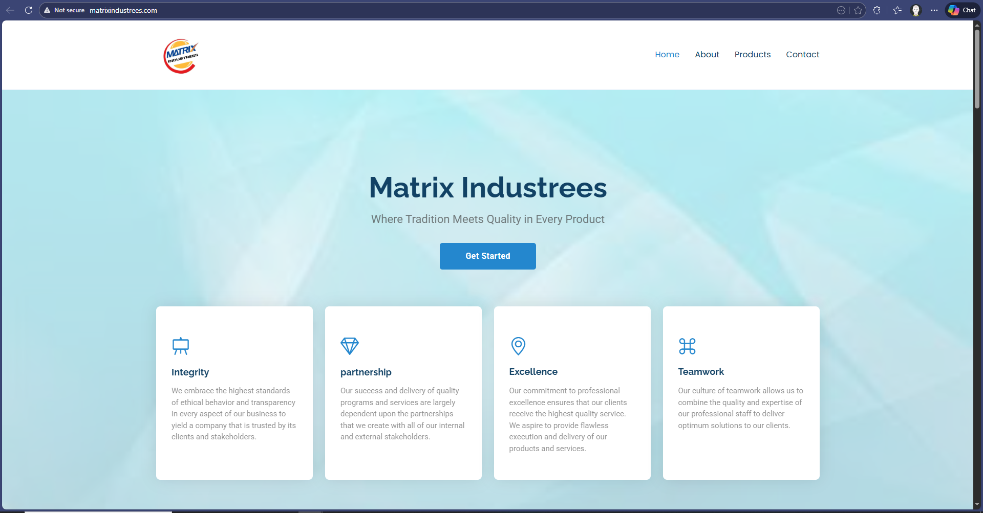 Matrix Industries - FMCG Company Website
