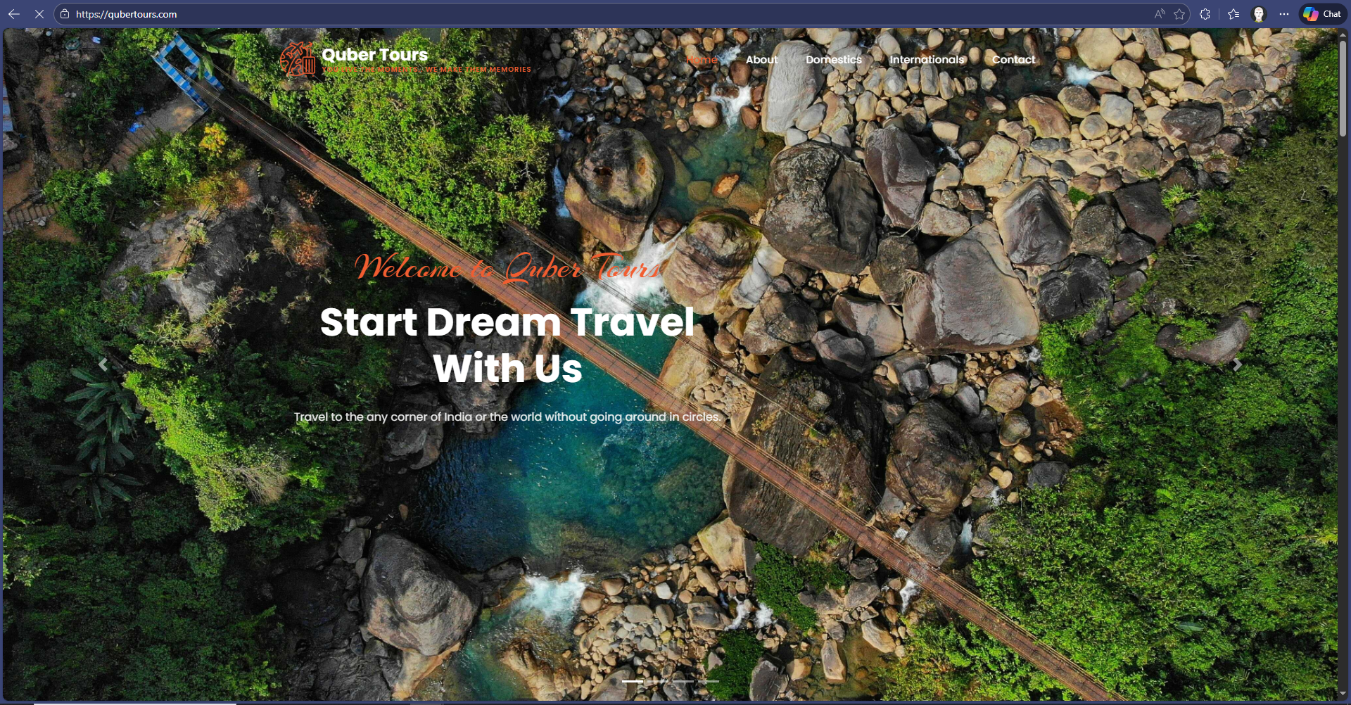 Quber Tours - Travel Company Website