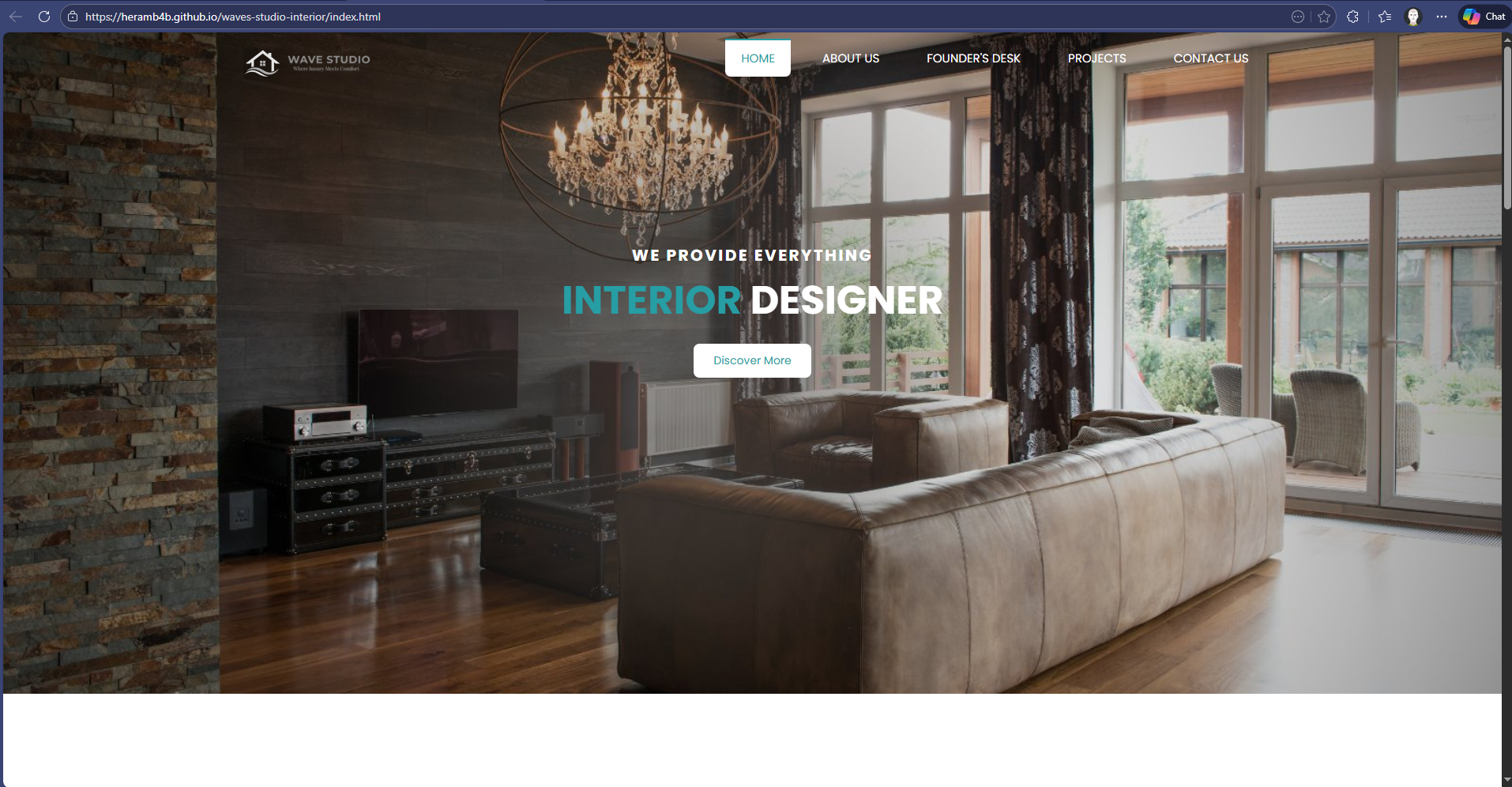 Wave Studio Interiors Website